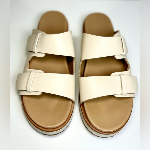 Nisolo Ella Platform Slide Sandals | Women’s 8 | Bone Leather Flatform Slip On - Picture 10 of 10